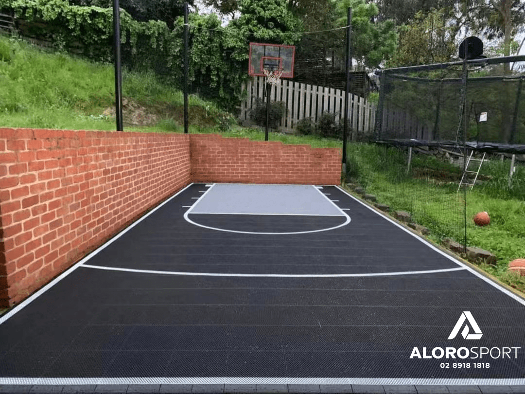 Easi - Court Advantage Grey - Black (5.59m x 9.24m) - Aloro Group