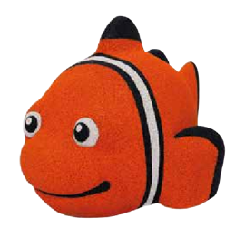 Bounce PLAY Clownfish Mini EPDM (H: 70 cm W: 70 cm L: 110 cm)