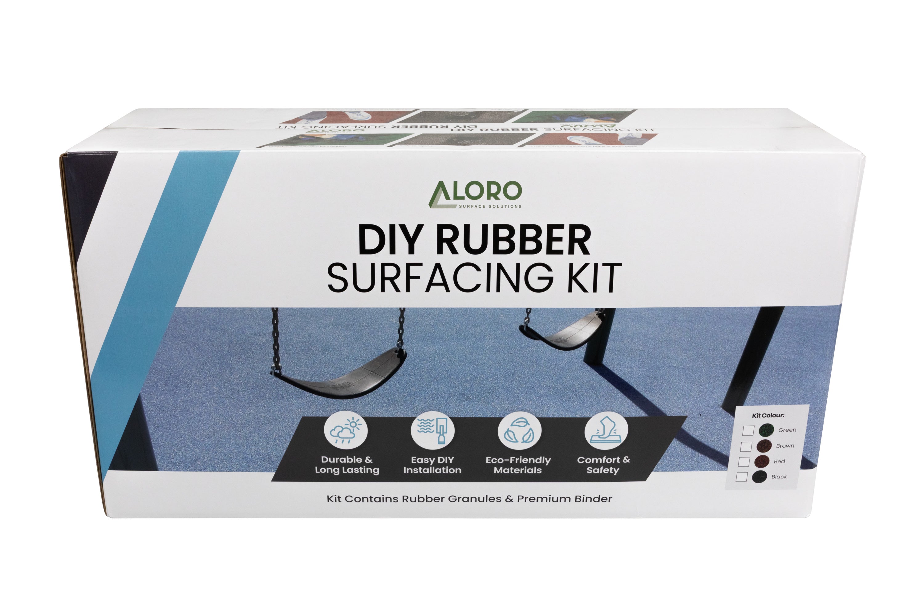 DIY Rubber Kit SBR Precoat Coloured Recycled Rubber Granules (Red)