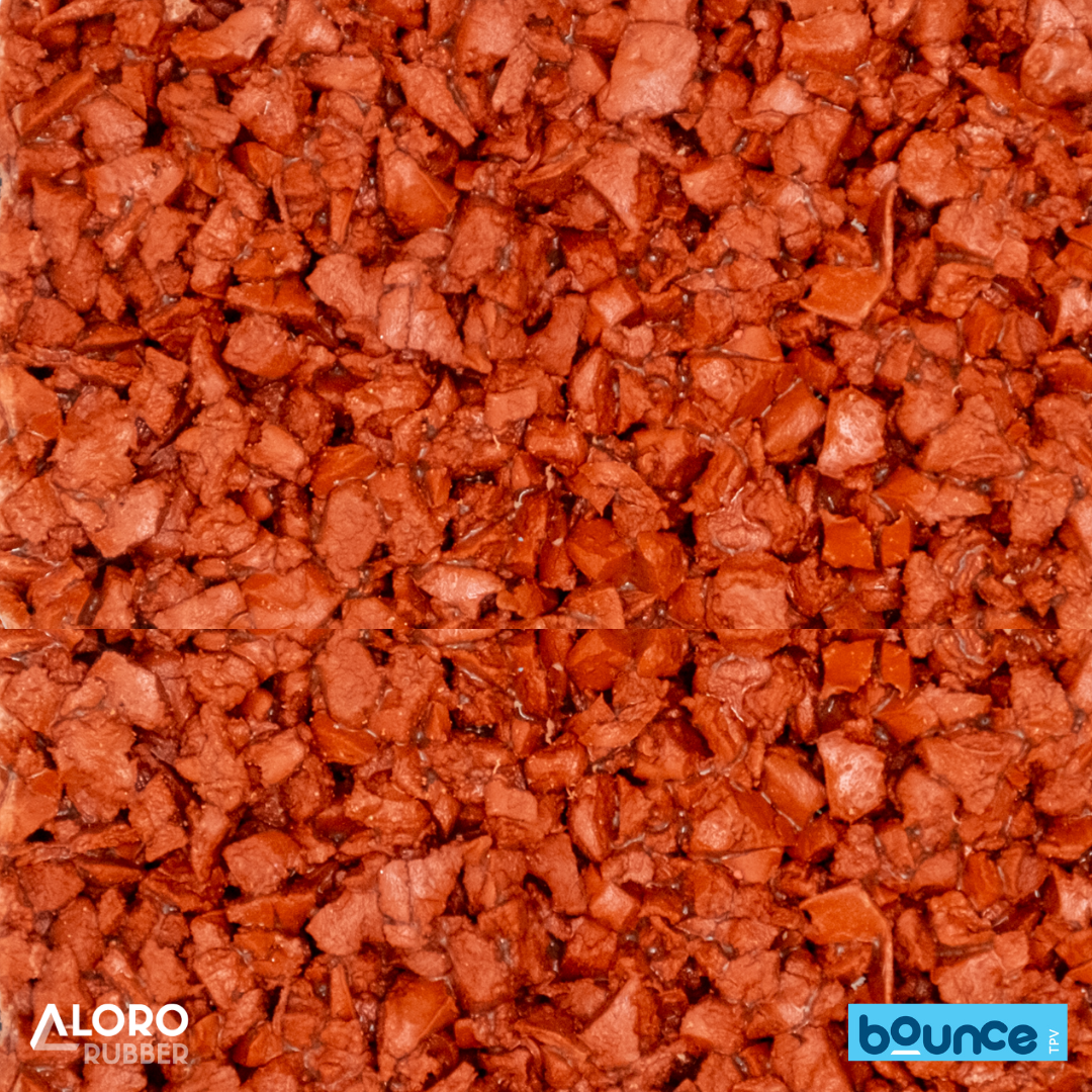 Bounce Premium TPV Rubber Granules LF01 Red 1-4mm - 25kg Bag