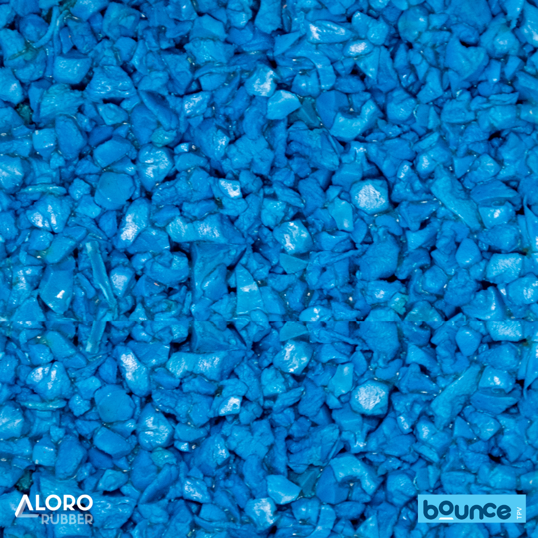 Bounce Premium TPV Rubber Granules LF26 Light Blue 1-4mm - 25kg Bag