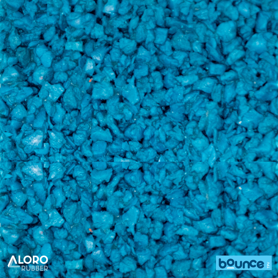 Bounce Premium TPV Rubber Granules LF27 Turquoise 1-4mm - 25kg Bag