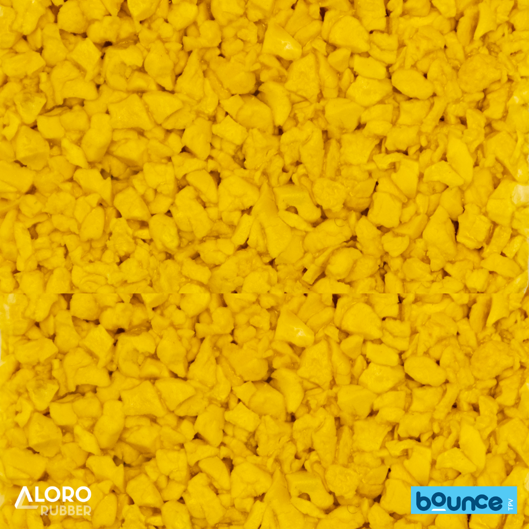 Bounce Premium TPV Rubber Granules LF32 Yellow 1-4mm - 25kg Bag