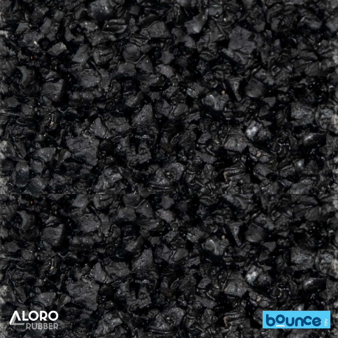 Bounce Premium TPV Rubber Granules TPV45 Charcoal (Dark Grey) 1-4mm - 25kg Bag