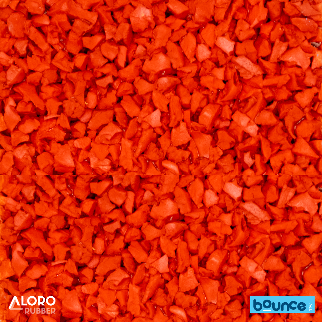 Bounce Premium TPV Rubber Granules TPV53 Flame (Red) 1-4mm - 25kg Bag