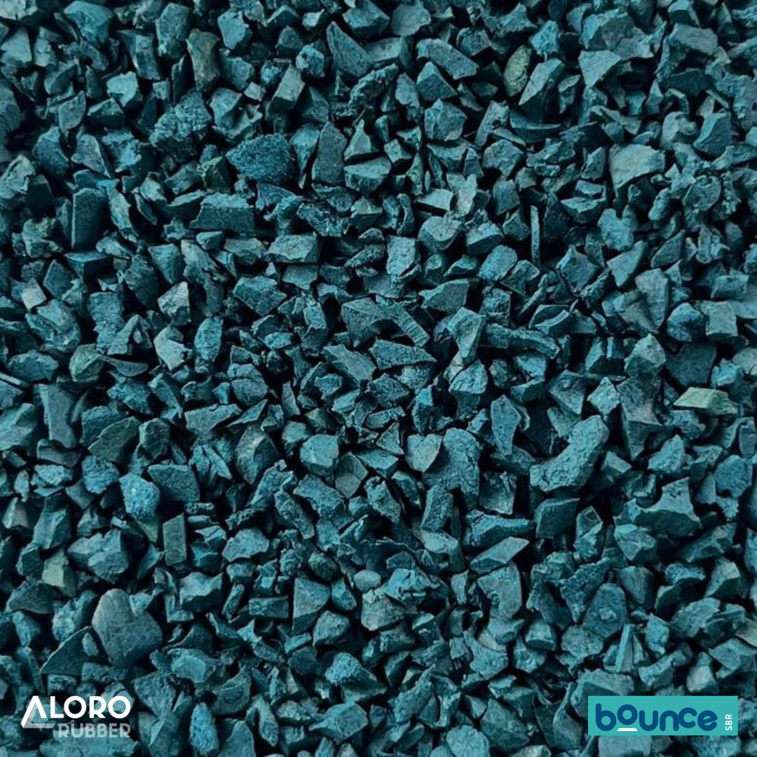 Bounce SBR Precoat Coloured Recycled Rubber Granules - Blue - 20kg Bag