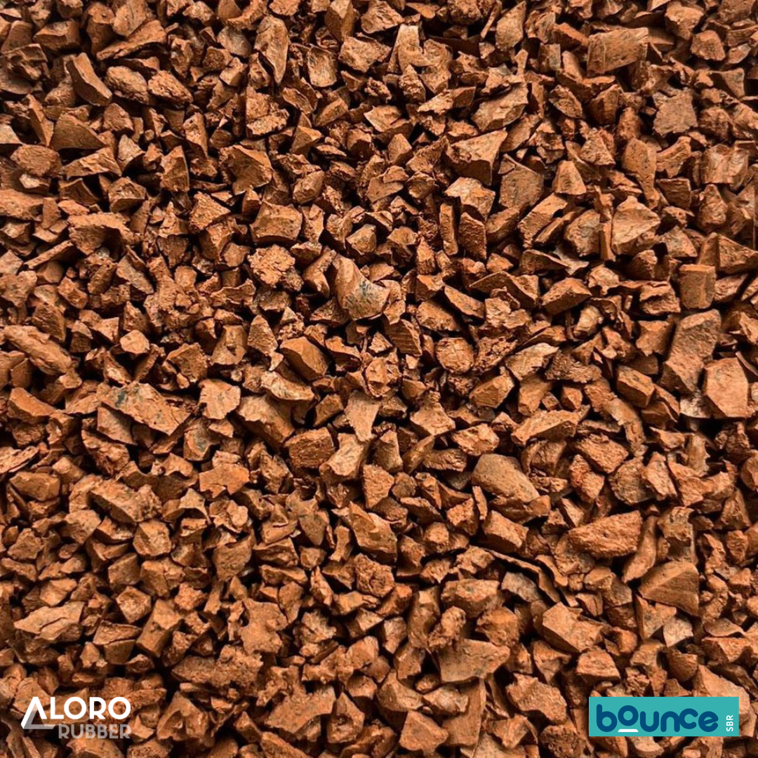 Bounce SBR Precoat Coloured Recycled Rubber Granules - Chocolate - 20kg Bag