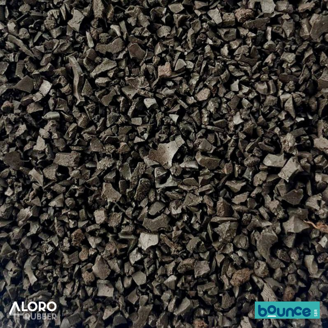 Coloured Rubber Rocks Bounce SBR Precoat Coloured Recycled Rubber Granules - Cocoa - 20kg Ba