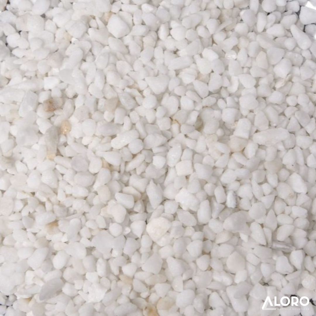 Crushed Aggregate White Marble 6mm