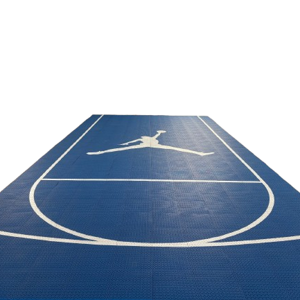 Easi-Court Custom Basketball Blue with Jordan Logo (3.76m x 8.02m)