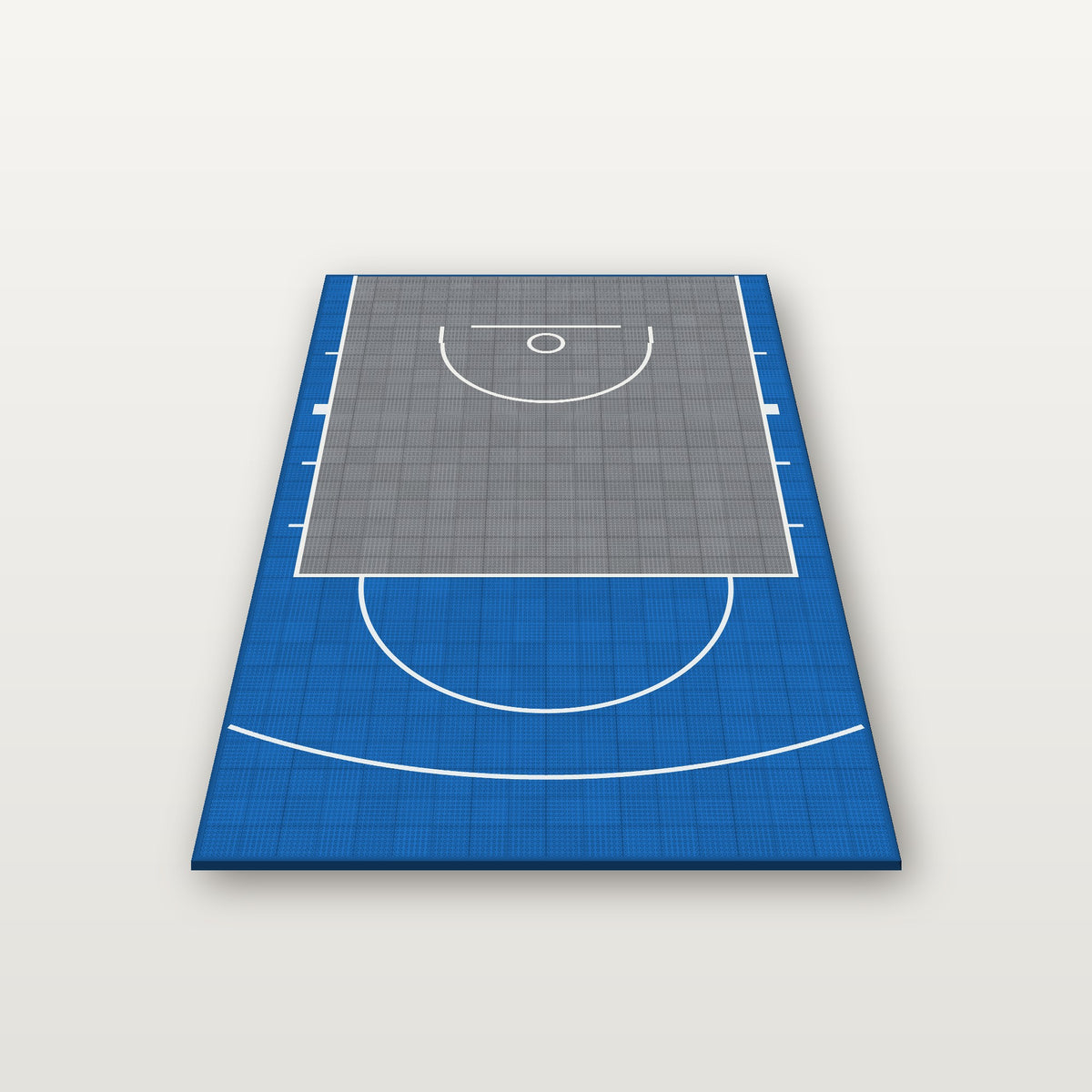 Easi-Court Advantage backyard basketball court in Blue-Grey