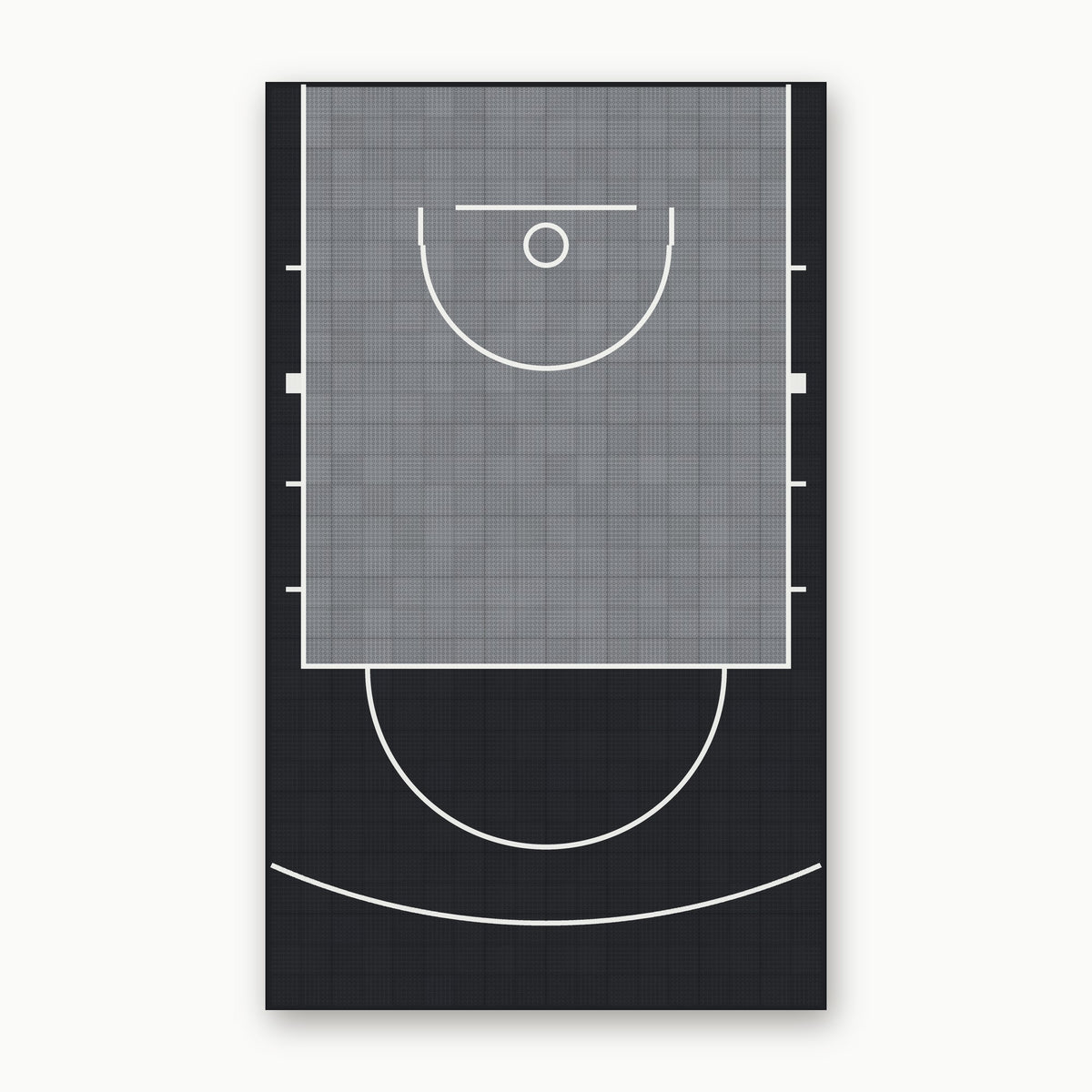 Easi-Court Advantage Grey-Black court top view