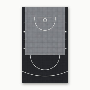 Easi-Court Advantage Grey-Black court top view