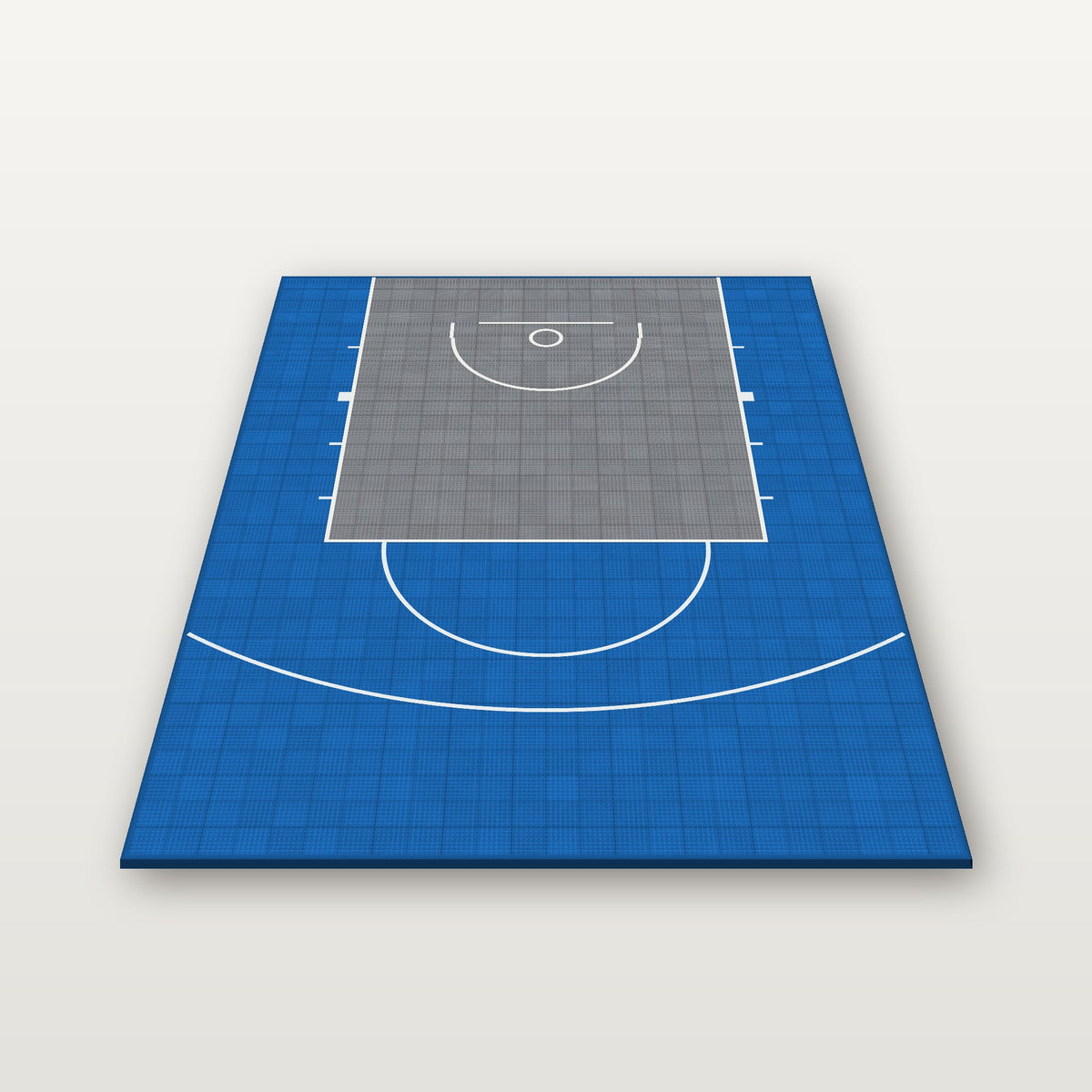 Easi-Court Advantage Plus basketball court in Blue-Grey