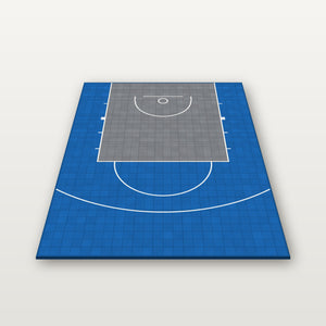 Easi-Court Advantage Plus basketball court in Blue-Grey