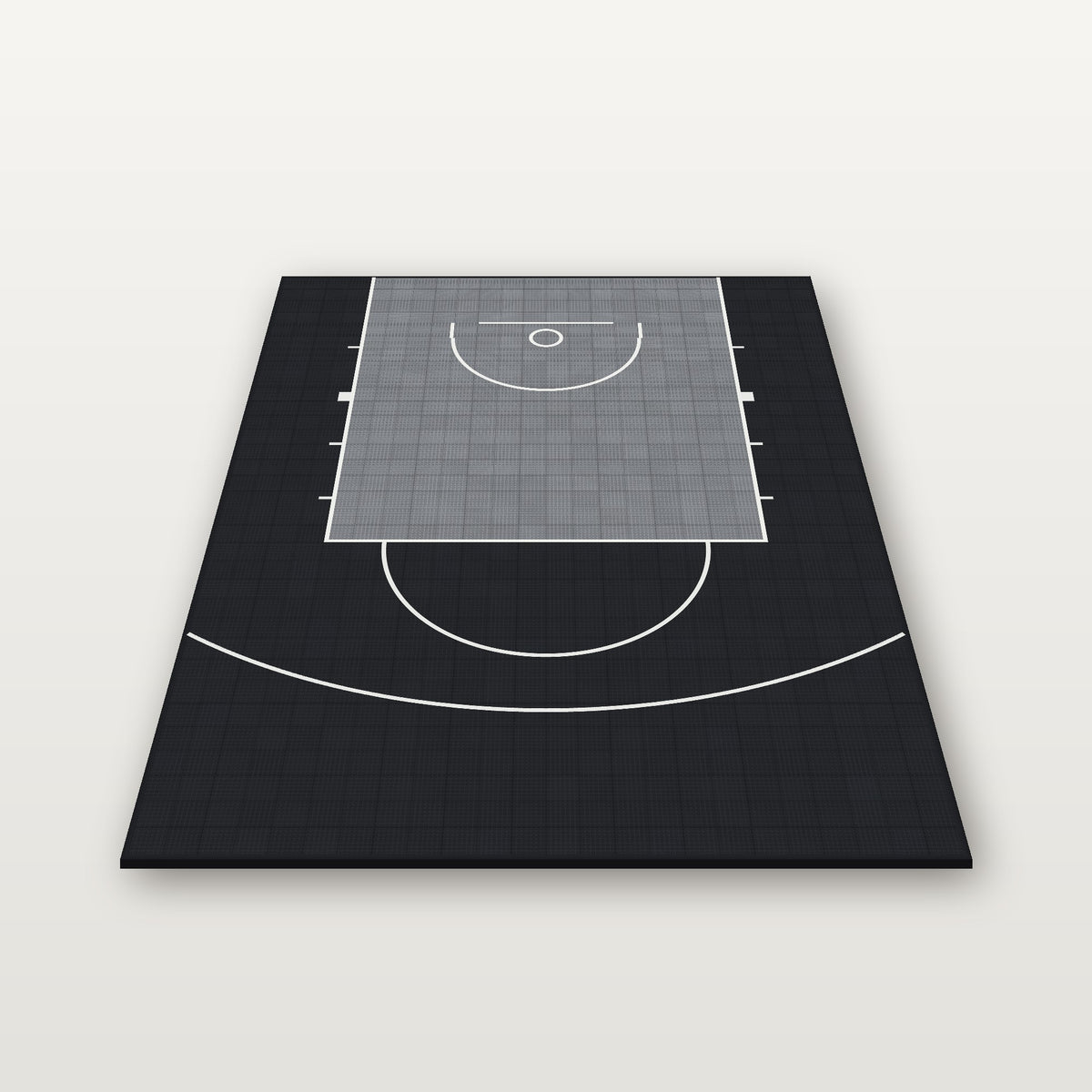 Easi-Court Advantage Plus basketball court in Grey-Black