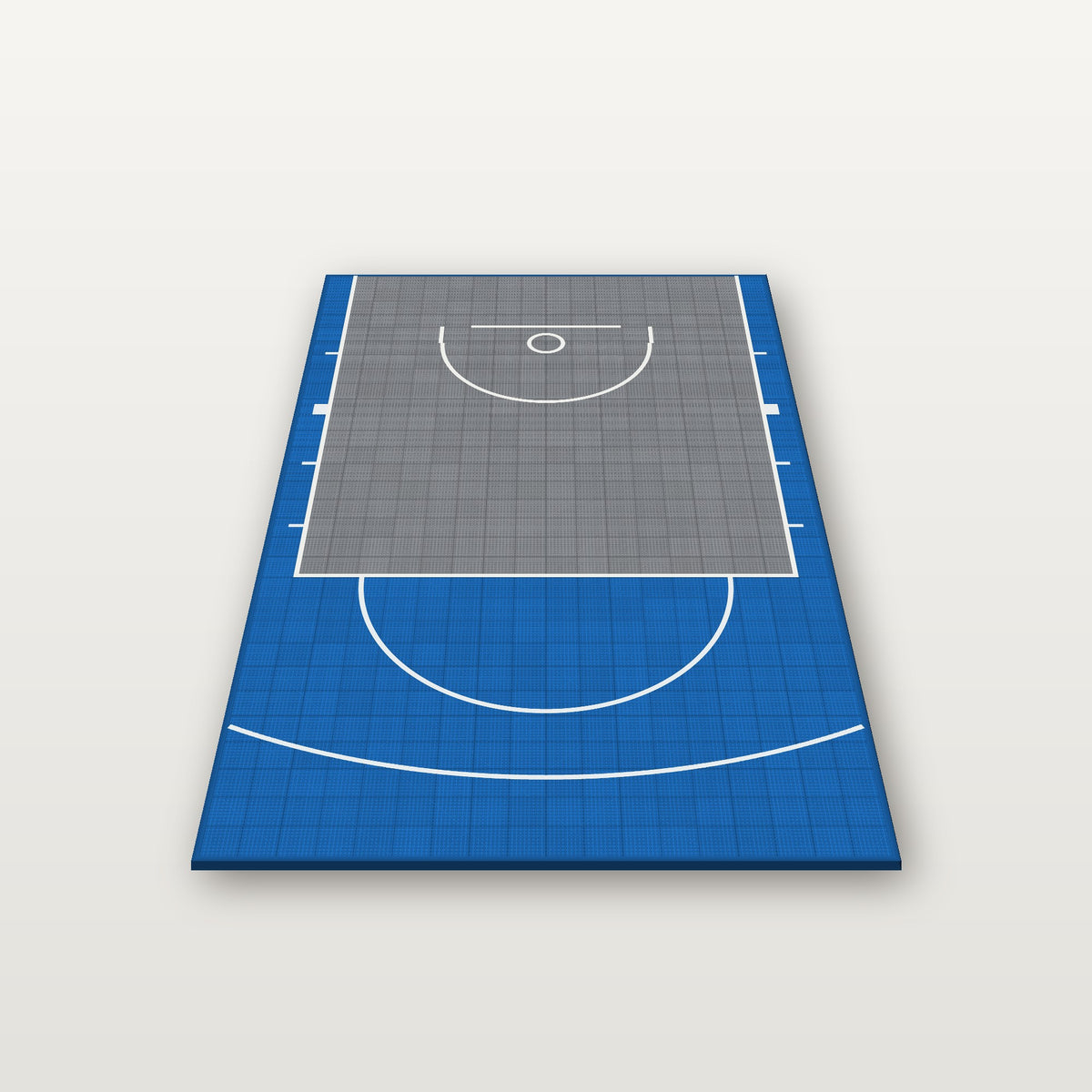 Easi-Court FIBA Pro outdoor basketball court in Blue-Grey