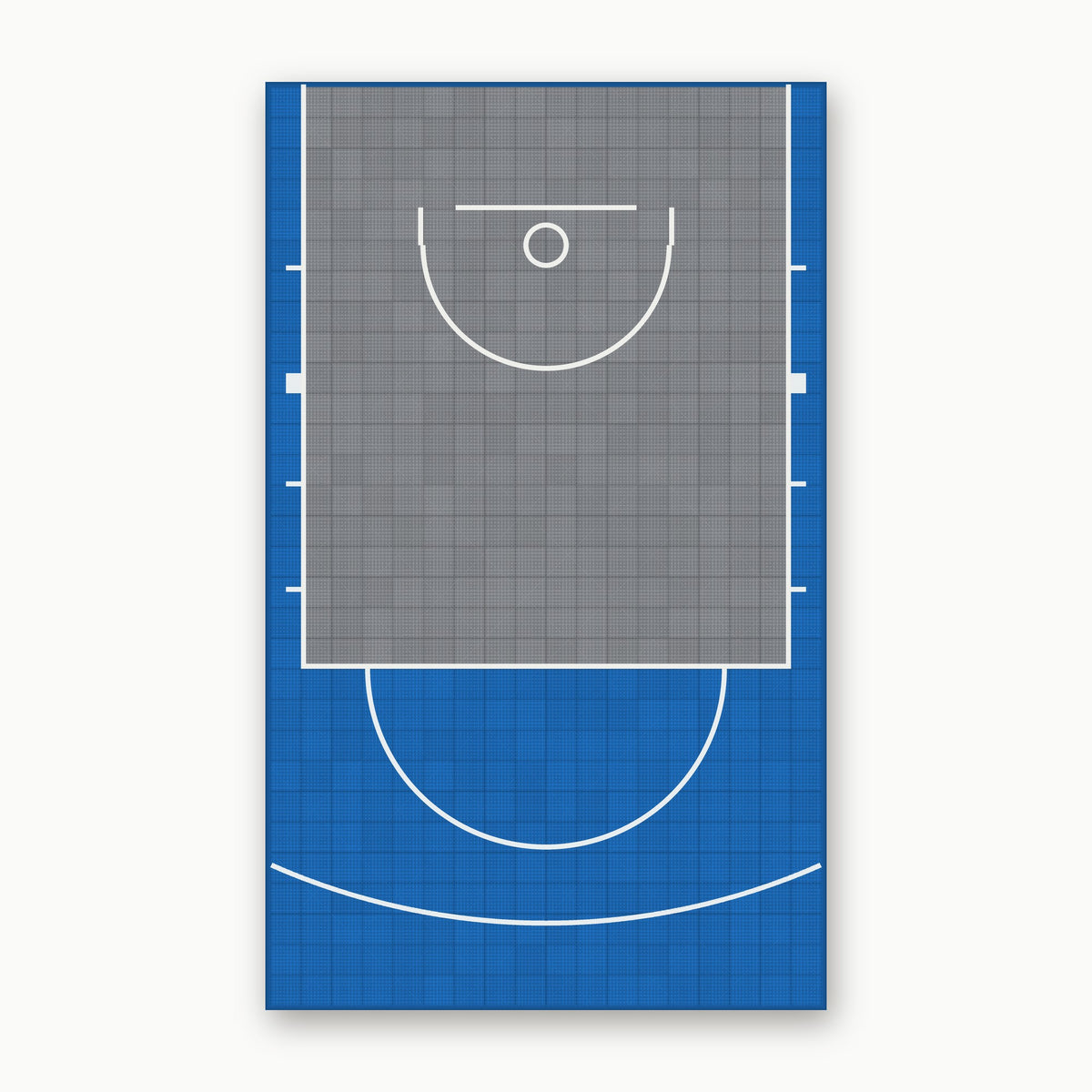 Easi-Court FIBA Pro Blue-Grey court top view