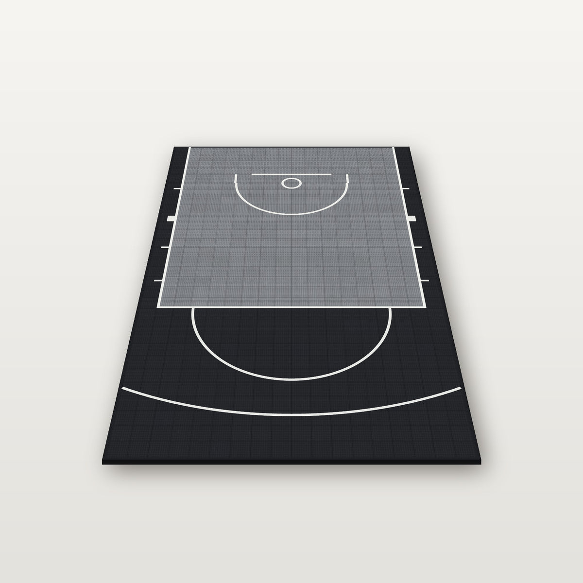 Easi-Court FIBA Pro outdoor basketball court in Grey-Black