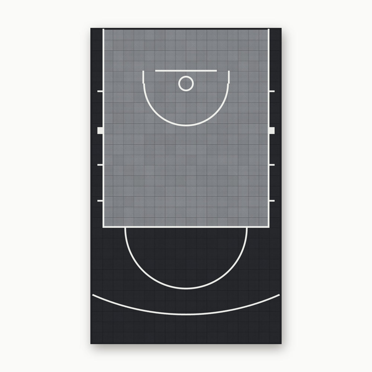 Easi-Court FIBA Pro Grey-Black court top view