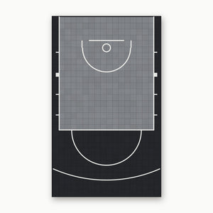Easi-Court FIBA Pro Grey-Black court top view