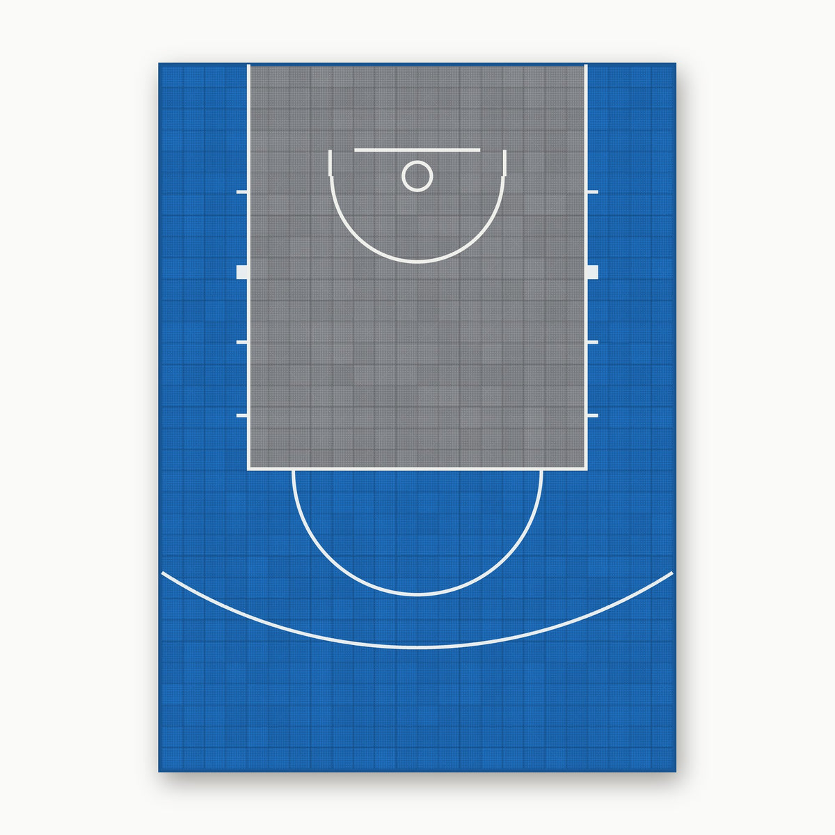 Easi-Court FIBA Pro Plus Blue-Grey court top view