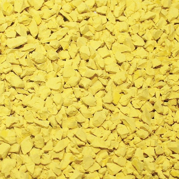 EPDM Rubber Granules Op1 - 4mm - Sunshine Yellow - 25kg bag - Aloro Group